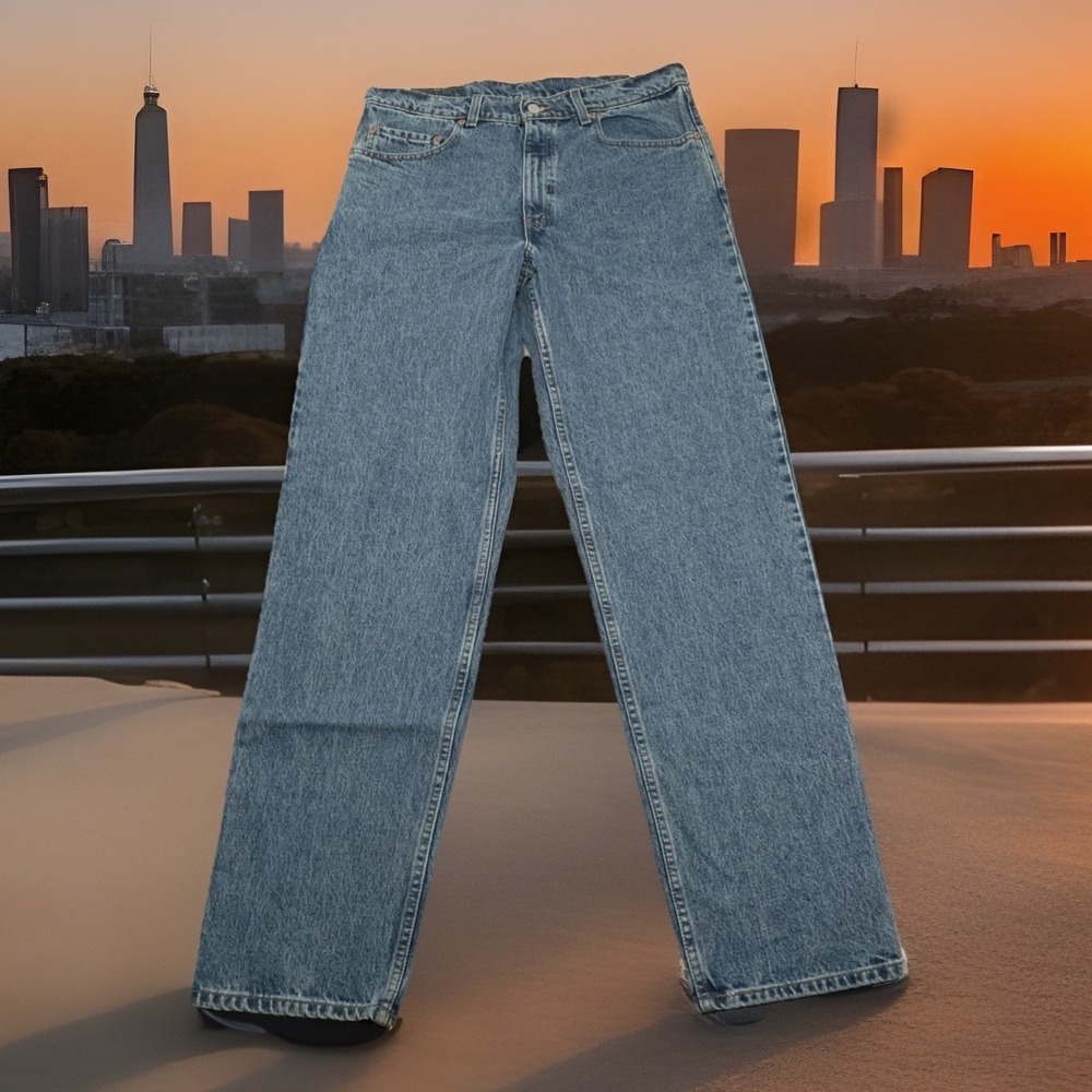 Vintage 90s Levi's 550 Relaxed Fit Jeans W35 L34 100% Cotton Denim Rodeo Flawed‎